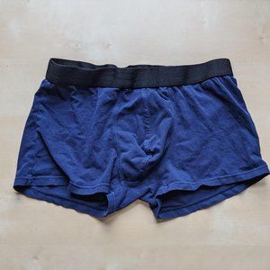 Navy Blue Cotton Trunk Underwear